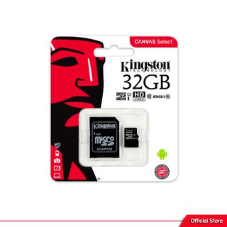 Kingston Micro SD Card Class 10 - 32GB พร้อม Adaptor ของแท้ 100%