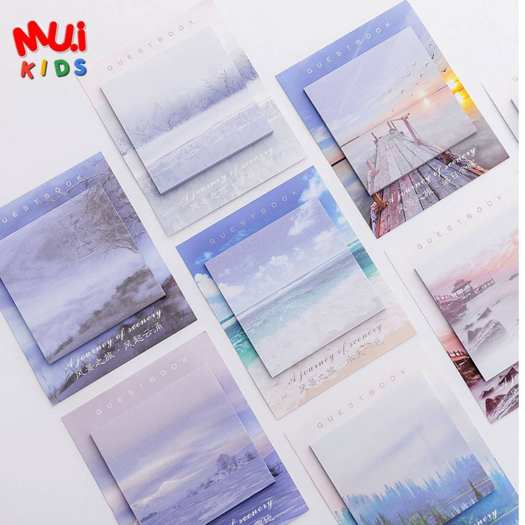 Post-it กระดาษโน๊ตแบบมีกาว กระดาษแปะโน๊ต มีกาวในตัว 30แผ่น By Muikid