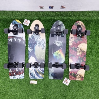 [🚚พร้อมส่ง]🛹Surf skate เซิร์ฟสเก็ต ขนาด 32" ทรัค SM ท้ายตัด สเนปดี ลายสวย