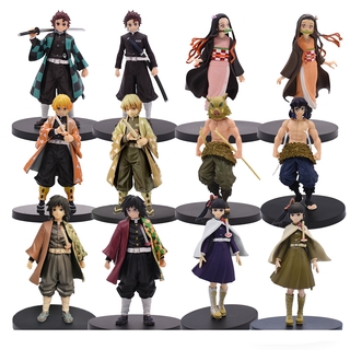 Demon Slayer Figure Toy Kamado Nezuko Kamado Tanjirou Agatsuma Zenitsu Hashibira Inosuke  PVC Action Figure Model toys