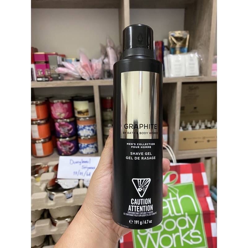 Bath & Body Works Men's Collection shave gel gel de rasage กลิ่น Graphite 191g. ของแท้