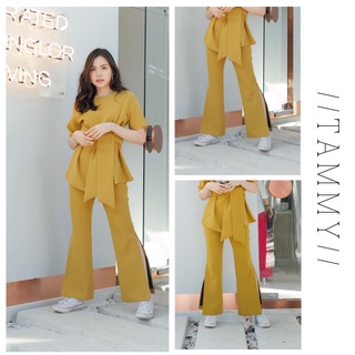 Tammy Trousers กางเกงขายาว กางเกงขาม้า ซิปหลัง ผ่าข้าง