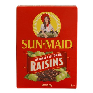 SUN MAID ซันเมด ลูกเกดชนิดกล่อง 250ก. เป็นอาหารทานเล่นที่อุดมไปด้วยสารที่มีประโยชน์ มีแร่ธาตุและวิตามินที่ดีต่อสุขภาพ