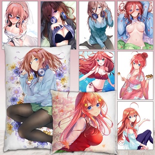 หมอนอนิเมะ ปลอกหมอนพิมพ์ลายการ์ตูน Dakimakura Miku Itsuki The Quintessential Quintuplets Gotoubun no hanayome 5toubun อะนิเมะหมอน ขายปลีกและขายส่ง Amine Game Pillowcase Half Length 抱き枕 动漫抱枕