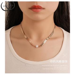 สร้อยคอโซ่ สีทอง เครื่องประดับแฟชั่นผู้หญิง