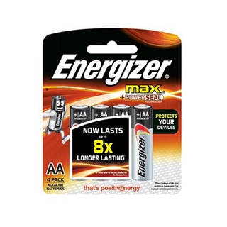 ถ่านอัลคาไลน์ E92-BP4 AA แพ็ค 4 ก้อน Energizer Max