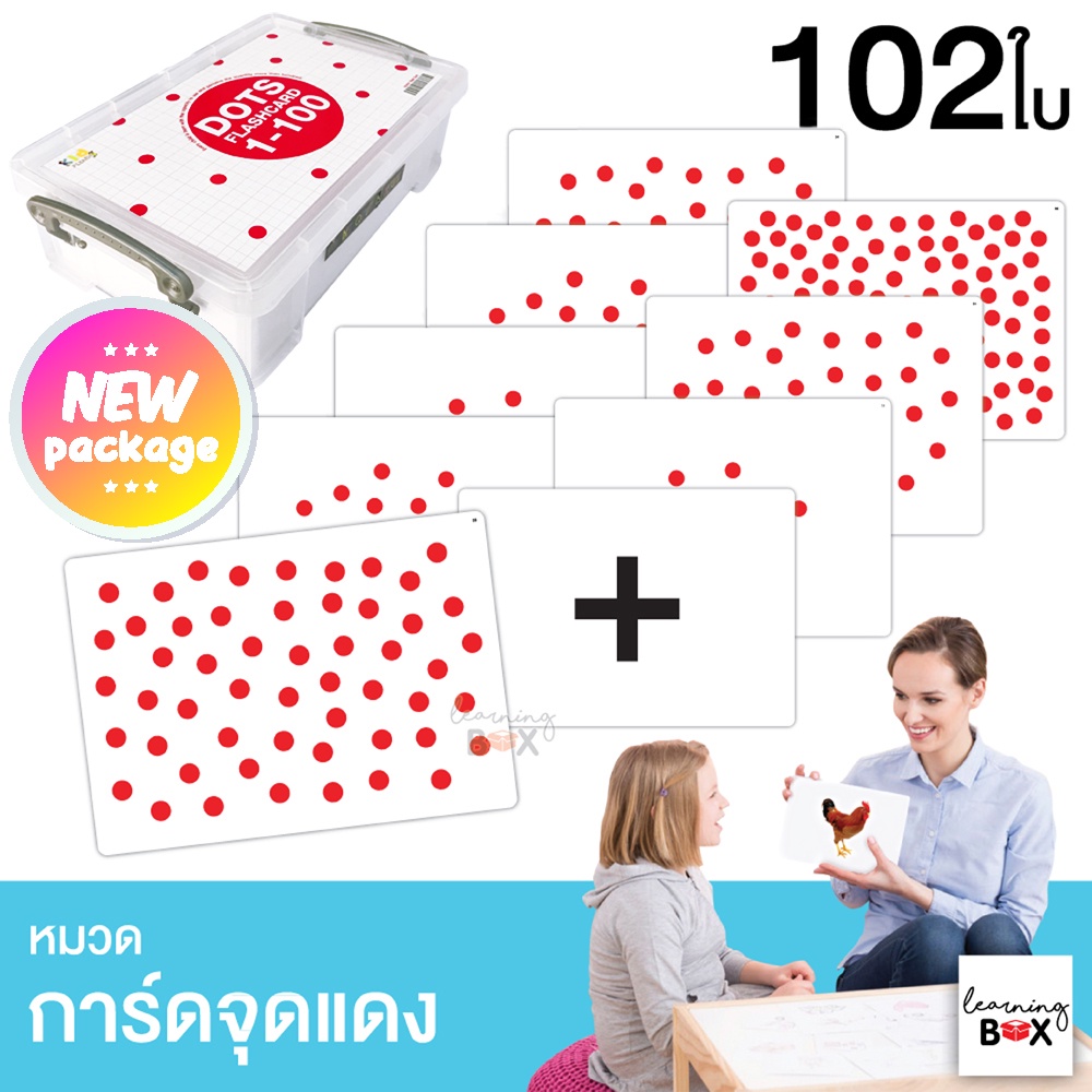 flashcard แฟลชการ์ด แนวชิจิดะ shichida [ การ์ดจุดแดง+คู่มือ ] บัตรคำศัพท์ใหญ่ ***บับเบิ้ล 2 ชั้น