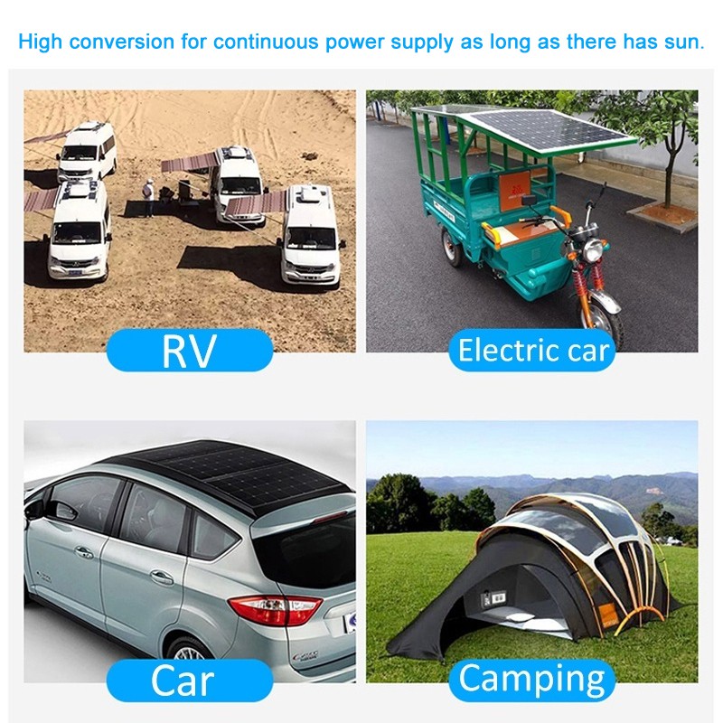 100W 18V Solar Panel with 10/20/30/40/50A/60A Solar Charger Controller 12V  24V PWM Regulator Caravan Home Outdoor LI85 | Shopee Thailand