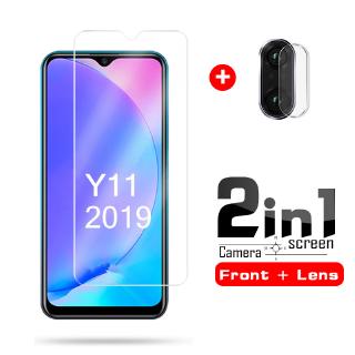 2 IN 1 Vivo V19 Neo Y30 Y50 V15 Y91 Y95 Y93 Y85 V17 S1 PRO Y71 Y17 V11i Y11 2019 Y12 Y13 Y15  Clear Tempered Glass Screen Protector Film Protector