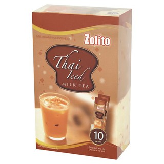 🔥The Best!! โซลิโต้ ชานมเย็นไทยปรุงสำเร็จชนิดผง 30กรัม x 10 ซอง Solito Instant Thai Cold Milk Tea Powder 30g x 10 Sachet