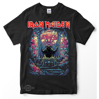 ผ้าฝ้ายคอกลมเสื้อยืด พรีเมี่ยม พิมพ์ลาย IRON MAIDEN LEGACY OF THE BEAST Music สําหรับผู้ชายfrom S-4XL