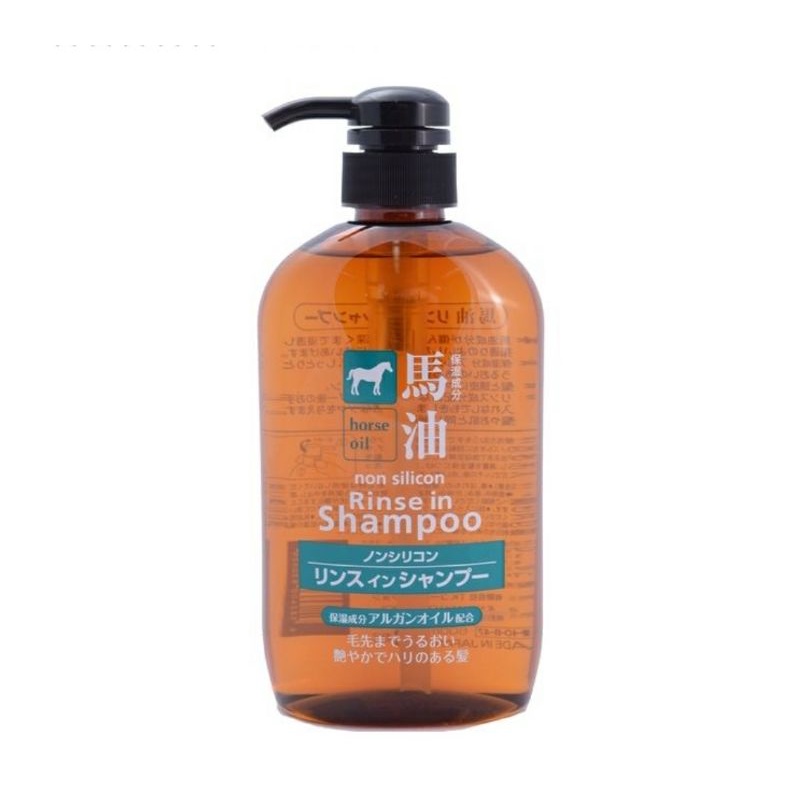 horse oil non silicone shampoo 600ml. with argan oil แชมพู ไม่มีซิลิโคน น้ำมันม้า อาร์แกนออยล์