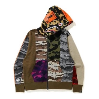 PROSPER - BAPE Crazy Camo Mad Shark Relaxed Full Zip Hoodie Multi