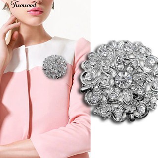 ⭐Hollow Ladies Rhinestone Broach Pin เข็มกลัดช่อดอกไม้สำหรับคู่แต่งงาน