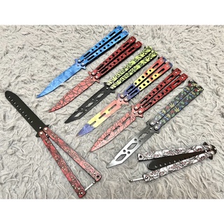 มีดควงไม่มีคม มีดผีเสื้อ Balisong มีดซ้อม ใช้ฝึกทักษะการควงมีด