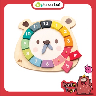 Tender Leaf Toys ของเล่นไม้ ของเล่นเสริมพัฒนาการ นาฬิกาพี่หมี Bear Colors Clock