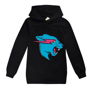 เสื้อกันหนาวแขนยาว มีฮู้ด ผ้าฝ้าย 100% พิมพ์ลาย Mr Beast Lightning Cat Boys แฟชั่นฤดูใบไม้ร่วง สําหรับเด็กผู้ชาย 2020