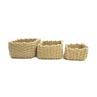 Rope basket set3pcs.ชุดตะกร้าเก็บของ 3 ชิ้น/เซ็ต