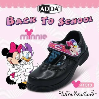 ✚┇ADDA 41C13 รองเท้านักเรียนอนุบาลหนังดำ ลายมินนี่(Minnie) ลิขสิทธิ์แท้100%รองเท้าเด็กเสื้อผ้าเด็กสวยๆ🎗🎈