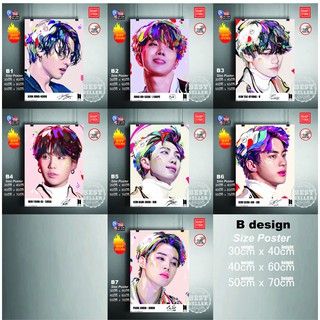 โปสเตอร์สติกเกอร์วอลเปเปอร์ ลายศิลปินเกาหลี BTS K Pop Idol สําหรับตกแต่งบ้าน