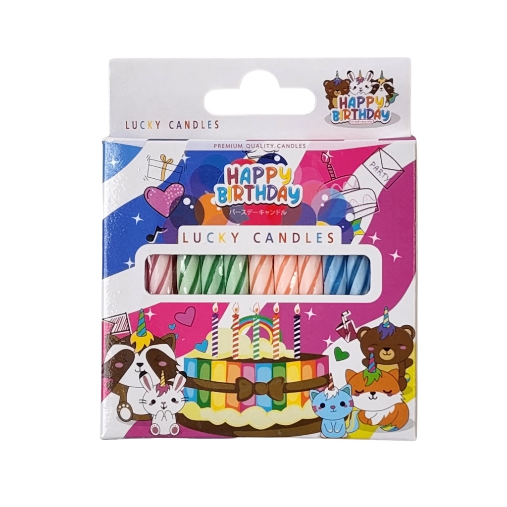 Lucky Candles เทียนวันเกิด แพ็ค 12 กล่อง