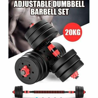 ราคา[พร้อมส่ง] ดัมเบล บาร์เบล ชุด 20 และ 40 กิโล ปรับน้ำหนักได้ - Dumbbell Barbell 20 and 40kg ฟรี บาร์เบล!🔥ถูกสุดใน Shopee🔥