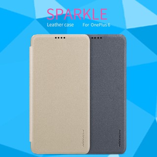 Nillkin เคส สำหรับ OnePlus 6 รุ่น Sparkle Luxury PU Leather