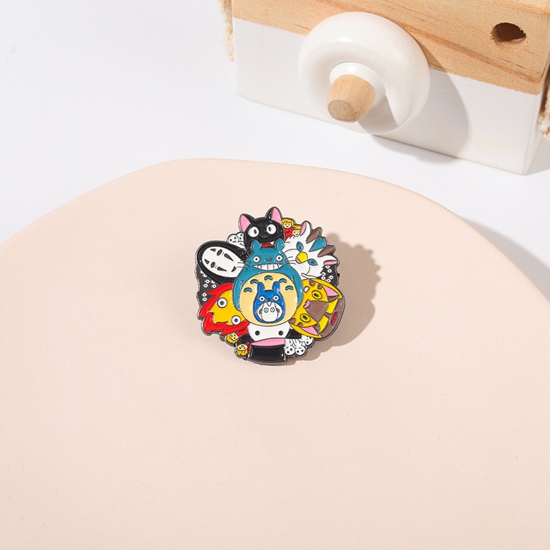 เครื่องประดับ เข็มกลัด รูปการ์ตูนอนิเมะ Spirited Away Enamel Lapel Totoro สําหรับกระเป๋าเป้สะพายหลัง เสื้อผ้าผู้หญิง - รูปที่ 6