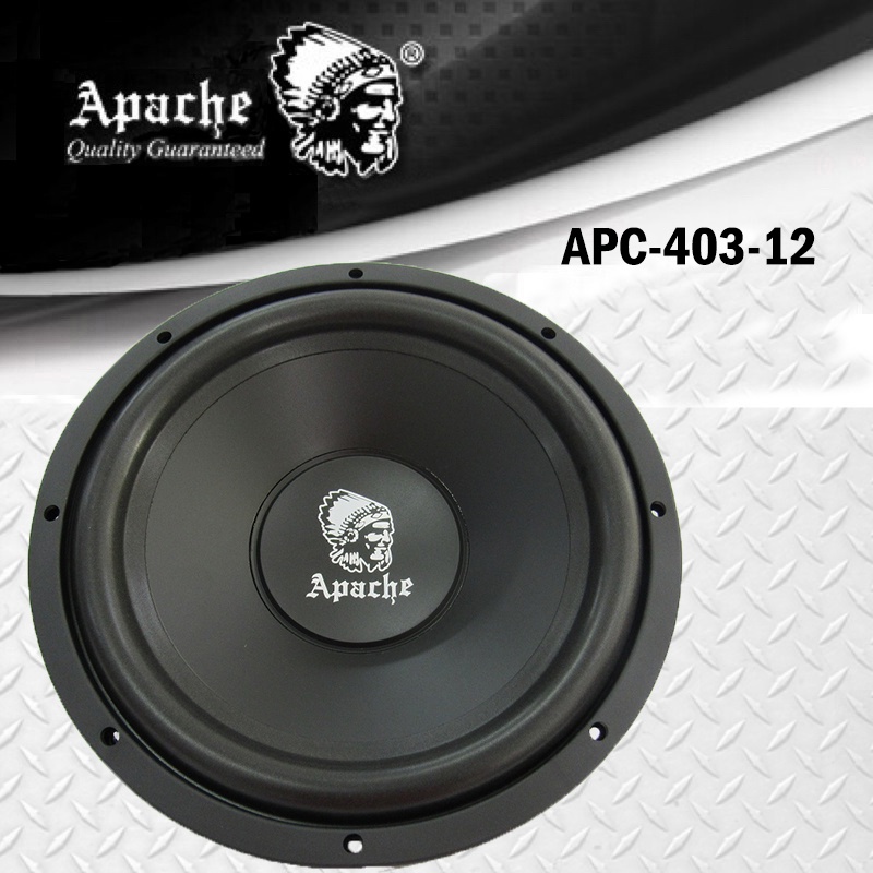 APACHE BIG POWER SINGLE COIL SINGLE MAGNET 12 INCH WOOFER SUBWOOFER 400 วัตต์เสียงรถยนต์