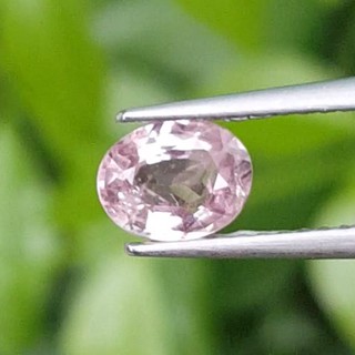 พลอยชมพูอมส้ม (Pink Sapphire 粉红色蓝宝石) 0.60 กะรัต (Cts.克拉) VS ดิบ