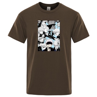 เสื้อยืด พิมพ์ลายอนิเมะ Jujutsu Kaisen Gojo Satoru สไตล์ฮิปฮอป ฮาราจูกุ แนวสตรีท แนวตลก เหมาะกับฤดูร้อน สําหรับผู้ชาย