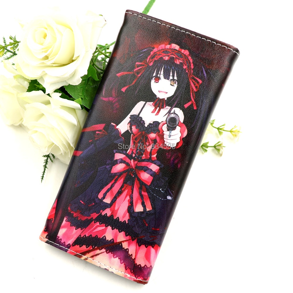กระเป๋าสตางค์ ใบยาว หนัง PU ลายการ์ตูนอนิเมะ Date A Live Tokisaki Kurumi Bifold - รูปที่ 2