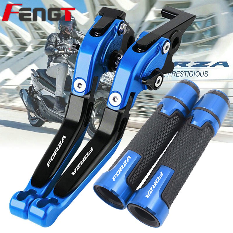 ก้านเบรก ก้านเบรกปรับ6ระดับ New Folding Extendable Motorcycle Brake Clutch Lever + handle Handlebar 
