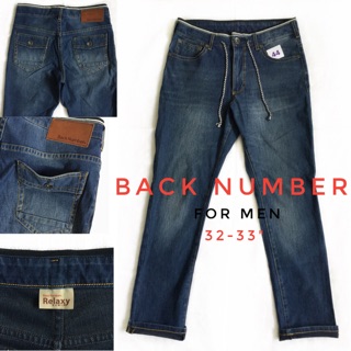 กางเกงยีนส์แบรนด์เนมมือสองญี่ปุ่น Back Number ผ้ายืดเอว32-33