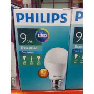 PHILIPS หลอด LED A60 Essential 9W 
แสงขาว DAYLIGHT E27