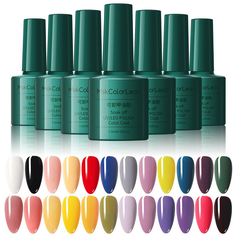 MSK สีเจลทาเล็บ สี GK มีทั้งหมด 136 สี  7.3 ml. (ต้องใช้เครื่องอบ) (พร้อมส่งจากประเทศไทย)