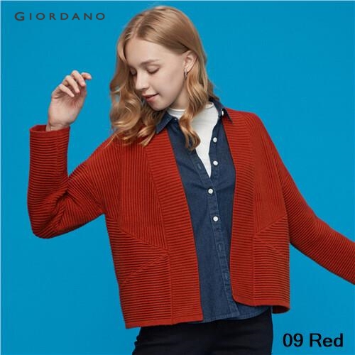 GIORDANO WOMEN Open placket without buttons cardigan 95359682