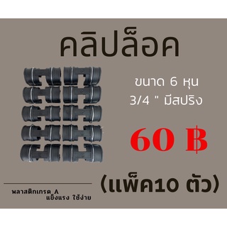 (แพ็ค10ตัว) มีสปริง 6หุน 3/4" คลิปล็อคโรงเรือน กิ๊บล็อก ตัวล็อคผ้าใบ ล็อคสแลน ตัวล็อคพลาสติกคลุมโรงเรือน ปะกับ โรงเรือน