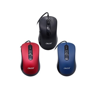 OKER A-186 USB Optical Mouse สายusb รุ่นA-186