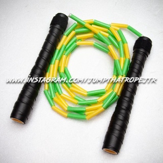 GREEN &amp; YELLOW Beaded Rope เชือกกระโดดลูกปัด 💚 เขียว/เหลือง 💛