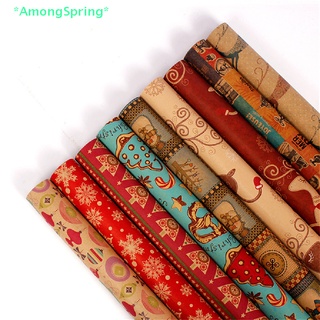 Amongspring&gt; กระดาษห่อของขวัญคริสต์มาส สําหรับงานแต่งงาน งานวันเกิด DIY