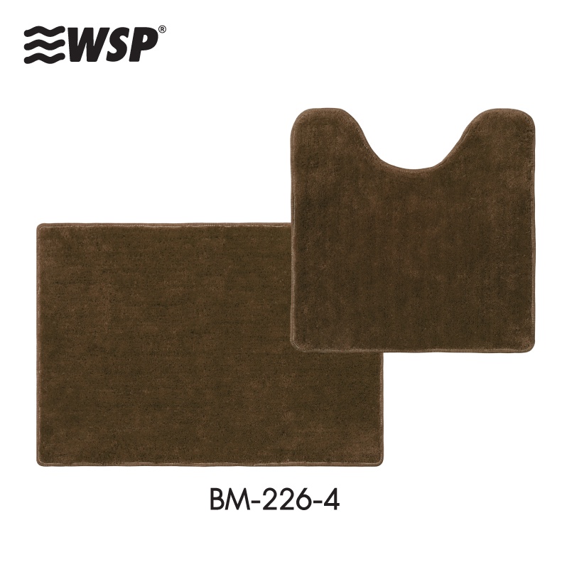 WSP พรมเช็ดเท้า ไมโครไฟเบอร์ ขนาด 45x45, 45x65 cm. ชุด 2 ชิ้น รุ่น BM-226-4