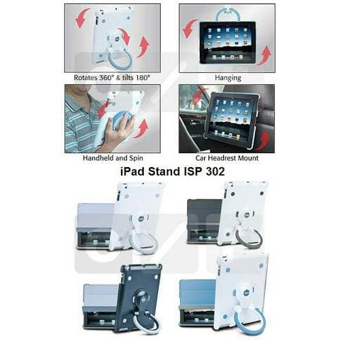 Aidata iPad 2/3/4 เคสแข็งหลายขาตั้ง