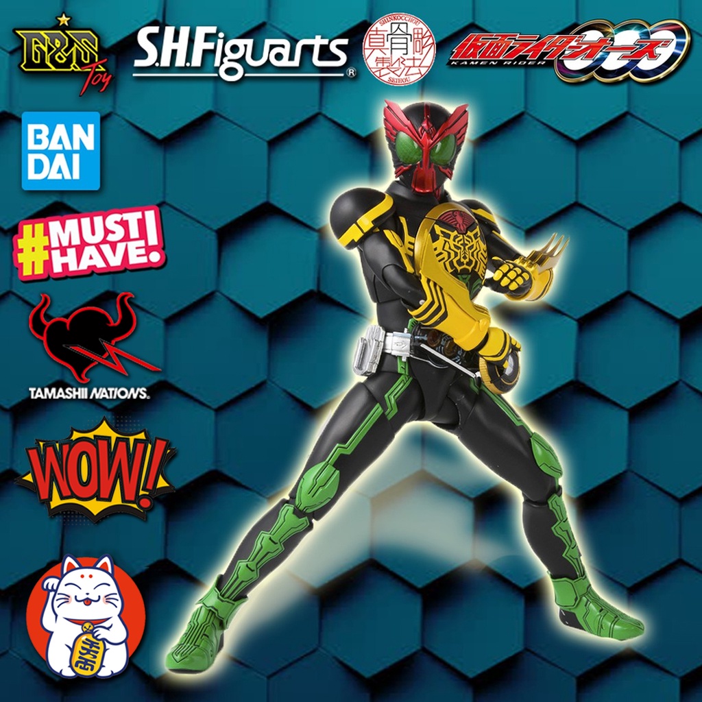 TAMASHII NATIONS S.H. Figuarts Kamen Rider OOO Tajadol Combo [Versione Finale Episodio] Kamen Rider 0,01 cm, Multicolore