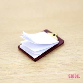 [SZDOLL4] คลิปบอร์ดเขียน ขนาดเล็ก อุปกรณ์เสริม สําหรับบ้านตุ๊กตา