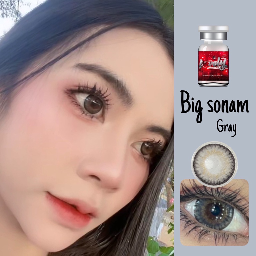 🔥 คอนแทคเลนส์ ✨ขนาดบิ๊กอาย✨Gray✨ Sonam (Lovelylens)