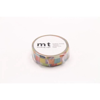 mt masking tape mosaic bright (MT01D176) / เทปตกแต่งวาชิ ลาย mosaic bright แบรนด์ mt masking tape ประเทศญี่ปุ่น