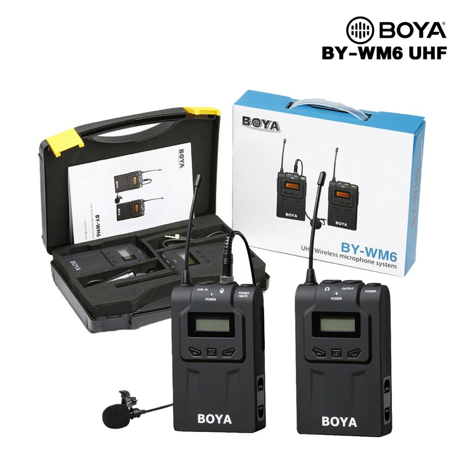 BOYA UHF Wireless Microphone System BY-WM6 [ ของแท้ 💯 สินค้าปลอมยินดีคืนเงิน]