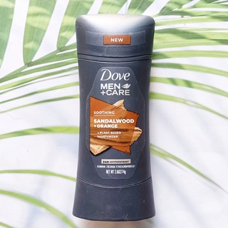 67% OFF Sale!! EXP: 12/2022 โรลออนระงับกลิ่นกาย Men+Care Antiperspirant Deodorant Stick, Sandalwood+Orange  74g (Dove®)