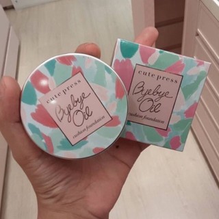 cute press คุชชั่น ของแท้มือ1 Byebye Oil Cushion Foundation SPF 50+ PA+++